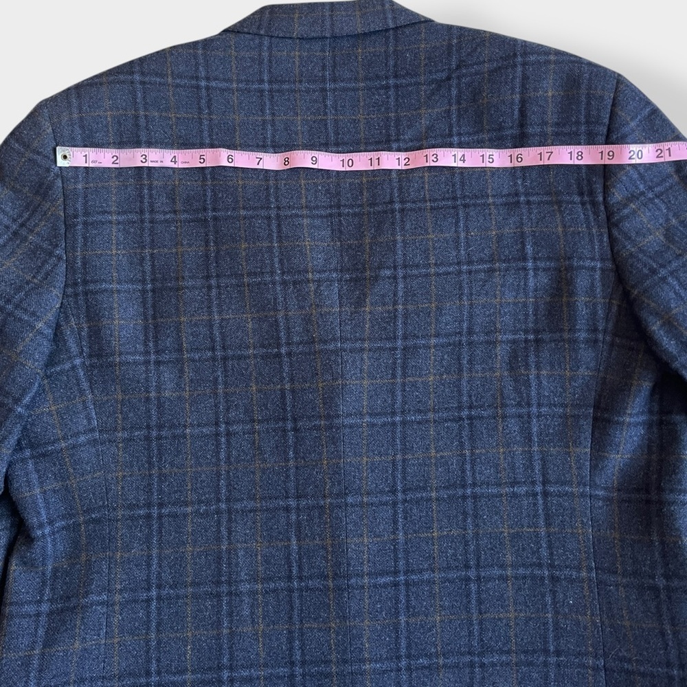 Vintage 90s Canali Men’s Blazer – Italian Wool Cashmere, Plaid, Size 52 - Picture 13 of 15